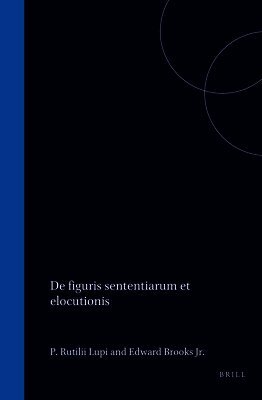P. Rutilius Lupus - de Figuris Sententiarum Et Elocutionis, Inbunden