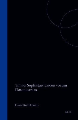 Timaei Sophistae Lexicon Vocum Platonicarum