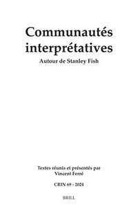 bokomslag Communautés interprétatives