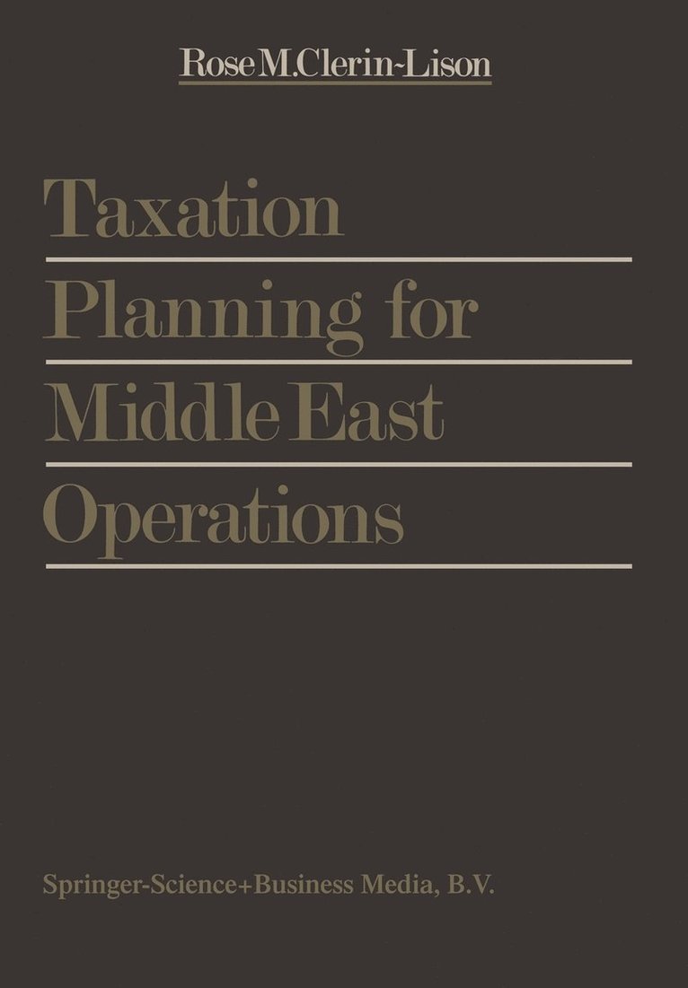 Taxation Planning for Middle East Operations 1