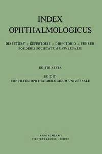 bokomslag Index Ophthalmologicus