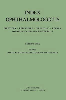 bokomslag Index Ophthalmologicus