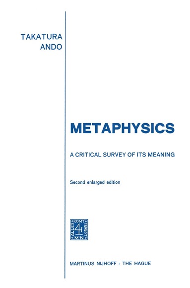 T. Ando - Metaphysics, Häftad