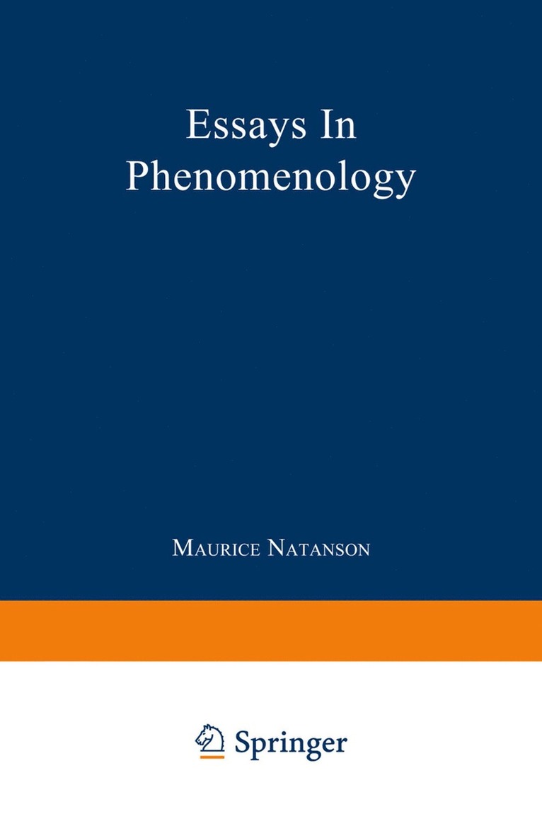 Maurice Natanson - Essays in Phenomenology, Häftad