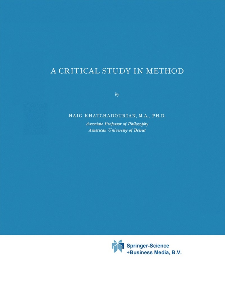 Critical Study in Method