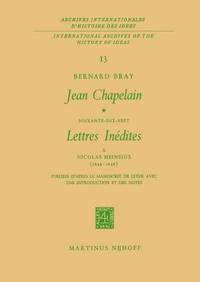 bokomslag Jean Chapelain Soixante-Dix-Sept Lettres Inedites a Nicolas Heinsius (16491658)