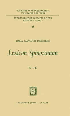 bokomslag Lexicon Spinozanum