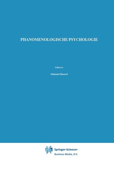 Edmund Husserl, W. Biemel - Phänomenologische Psychologie, Inbunden