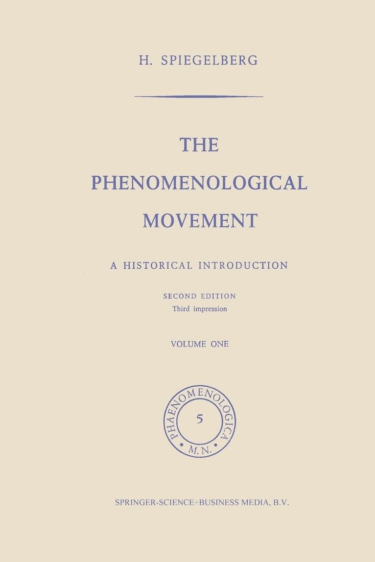 The Phenomenological Movement 1