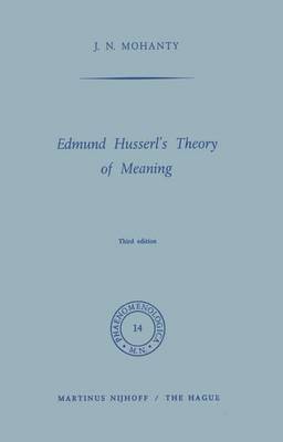 bokomslag Edmund Husserls Theory of Meaning