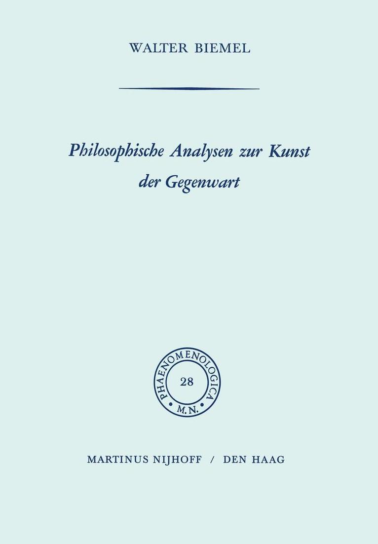 Philosophische Analysen zur Kunst der Gegenwart 1