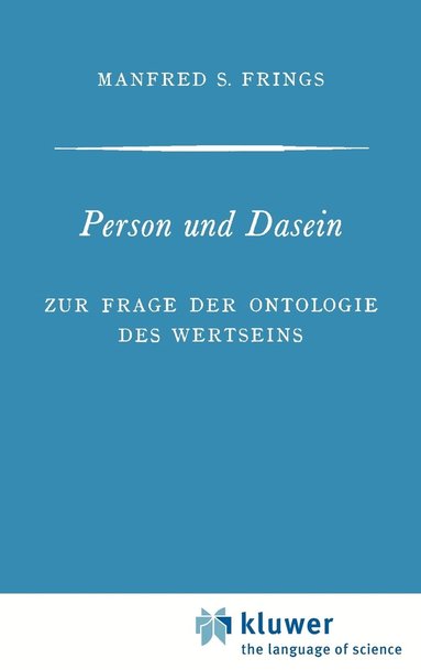 bokomslag Person und Dasein