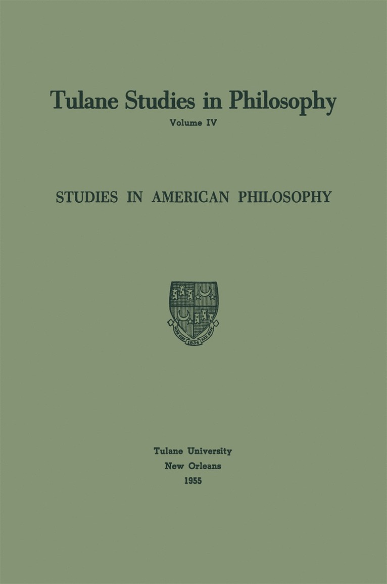 Studies in American Philosophy 1