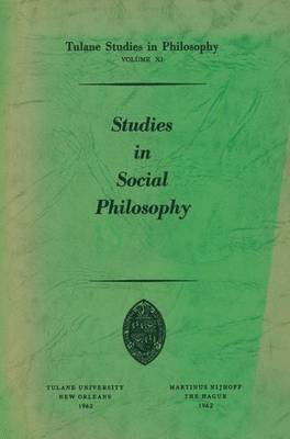 bokomslag Studies in Social Philosophy