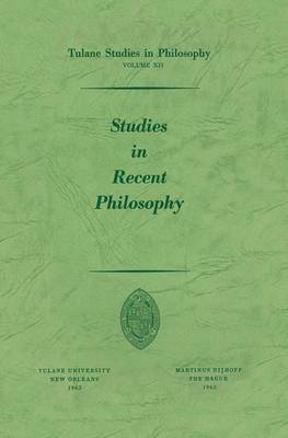 bokomslag Studies in Recent Philosophy