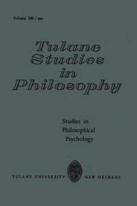 bokomslag Studies in Philosophical Psychology