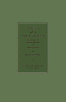bokomslag History as a Social Science