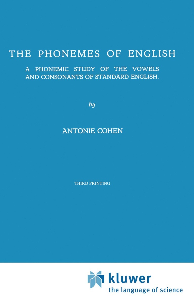 A. Cohen - Phonemes of English, Häftad