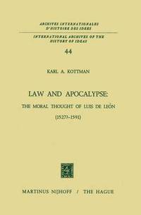 bokomslag Law and Apocalypse: The Moral Thought of Luis De Len (1527?1591)