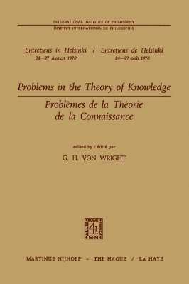 bokomslag Problems in the Theory of Knowledge / Problmes de la thorie de la connaissance
