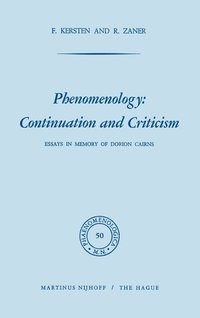 bokomslag Phenomenology: Continuation and Criticism