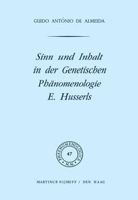 bokomslag Sinn und Inhalt in der Genetischen Phnomenologie E. Husserls