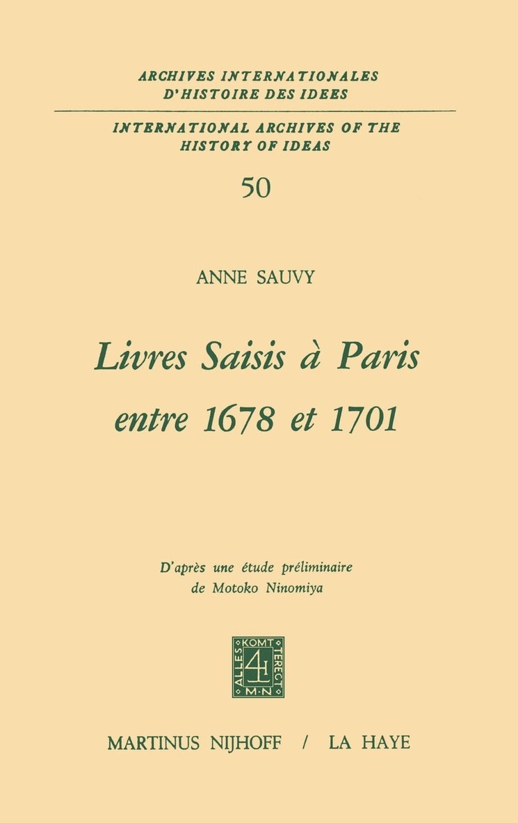 Livres saisis  Paris entre 1678 et 1701 1