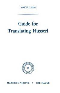 bokomslag Guide for Translating Husserl