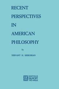 bokomslag Recent Perspectives in American Philosophy