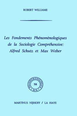 bokomslag Les fondements phénoménologiques de la sociologie compréhensive: Alfred Schutz et Max Weber