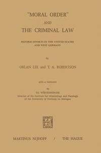 bokomslag Moral Order and The Criminal Law