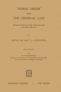 bokomslag "Moral Order" and The Criminal Law