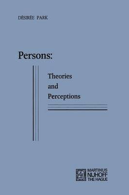 bokomslag Persons: Theories and Perceptions