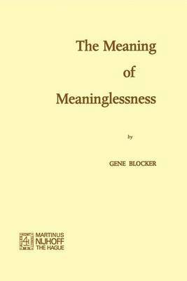 bokomslag Meaning of Meaninglessness