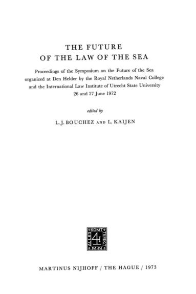 bokomslag The future of the law of the sea.