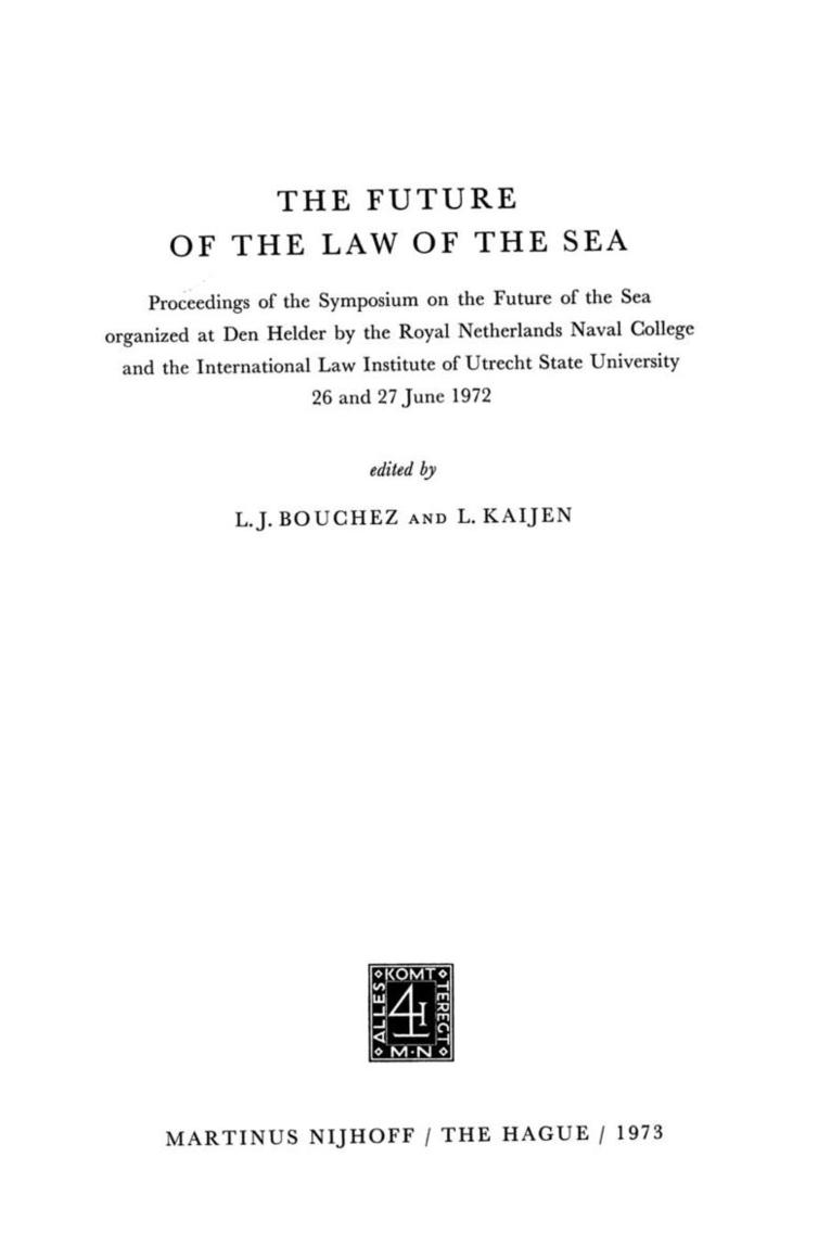 The future of the law of the sea. 1