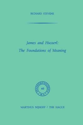 bokomslag James and Husserl: The Foundations of Meaning