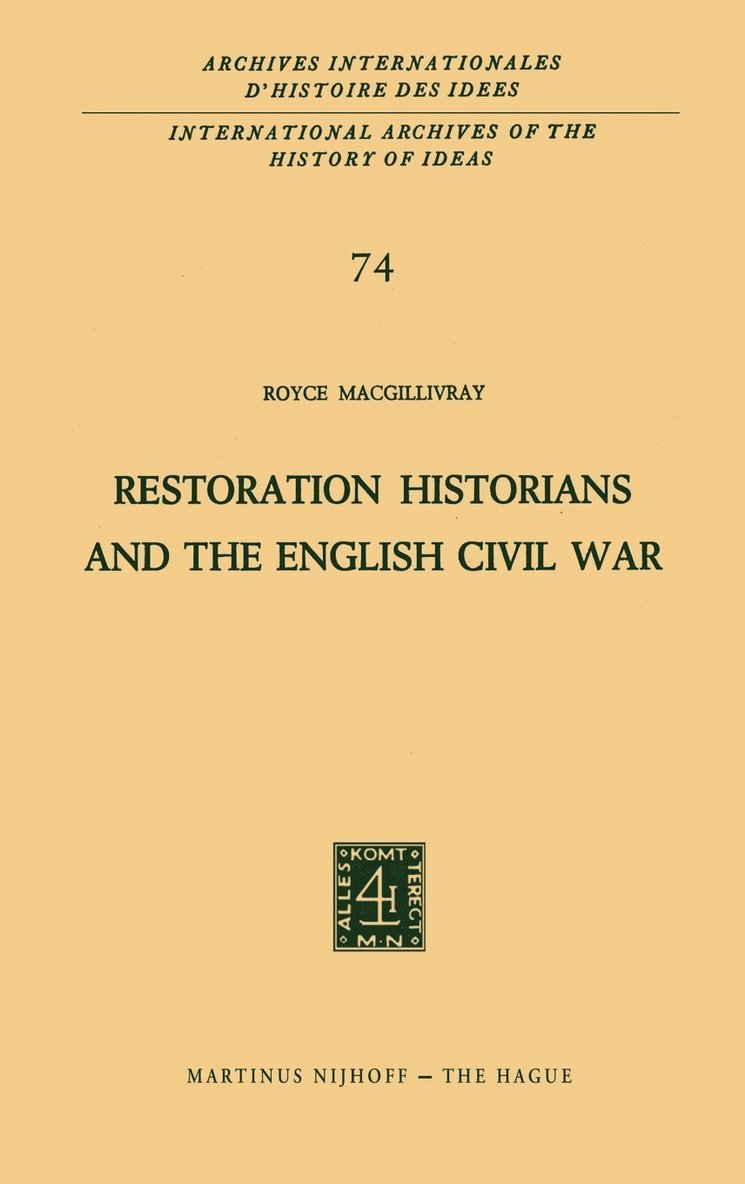 Restoration Historians and the English Civil War 1