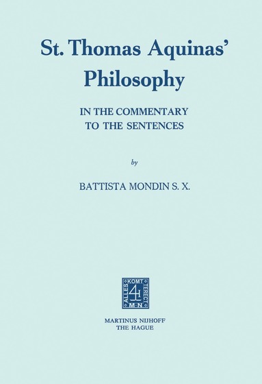 bokomslag St. Thomas Aquinas' Philosophy