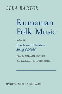 bokomslag Rumanian Folk Music: Carols and Christmas Songs (Colinde)
