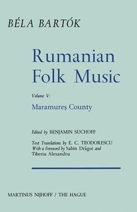 bokomslag Rumanian Folk Music: Maramure? County
