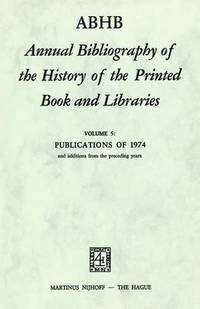 bokomslag ABHB Annual Bibliography of the History of the Printed Book and Libraries