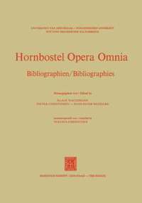 bokomslag Hornbostel Opera Omnia