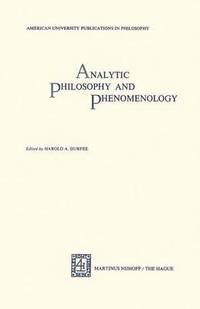 bokomslag Analytic Philosophy and Phenomenology