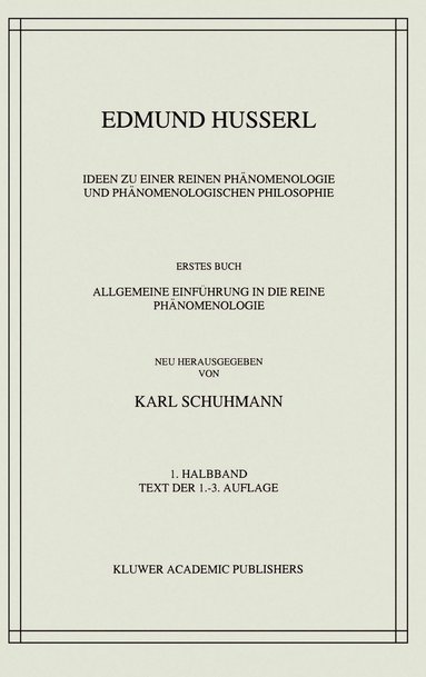 bokomslag Ideen zu einer Reinen Phnomenologie und Phnomenologischen Philosophie