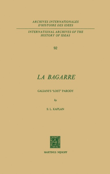 Steven Laurence Kaplan - La Bagarre, Inbunden