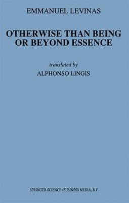 Otherwise Than Being or Beyond Essence 1