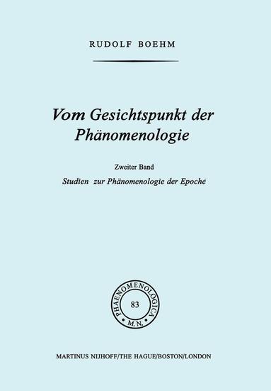 bokomslag Vom Gesichtspunkt der Phnomenologie