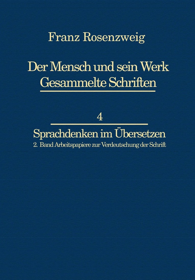 Franz Rosenzweig Sprachdenken 1