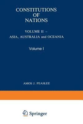 bokomslag Constitution Of Nations - Asia, Australia And Oceania